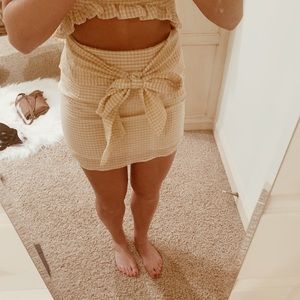 Yellow Gingham Zaful Skirt